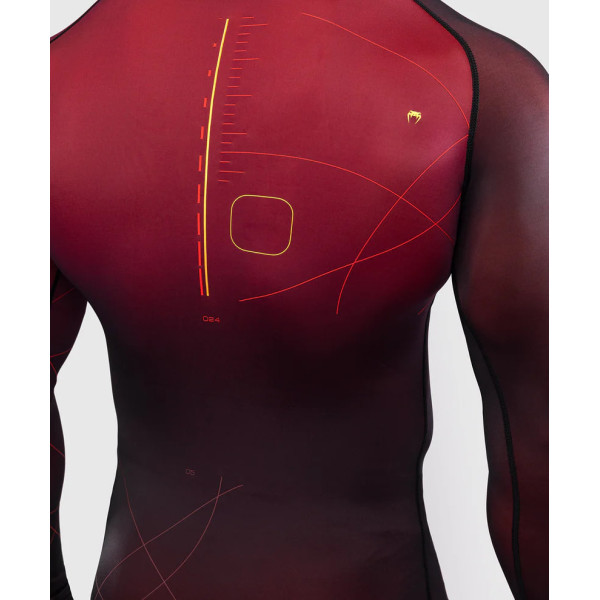 Рашгард Venum Tactical XT Men's Long Sleeve Rashguard - Black/Burgundy/Gold