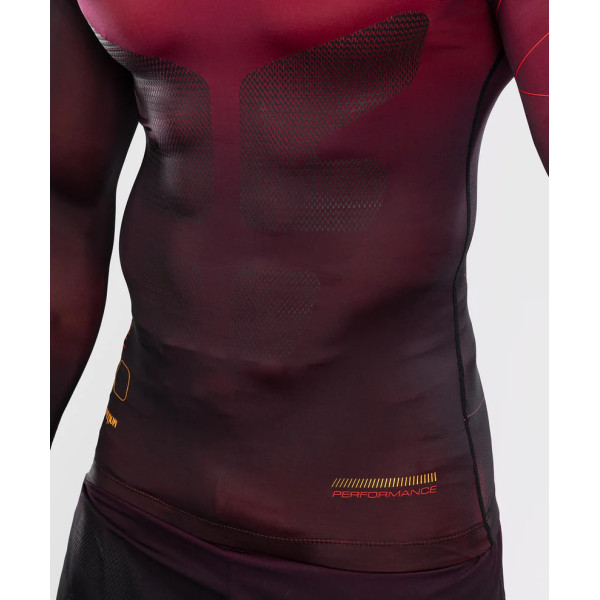Рашгард Venum Tactical XT Men's Long Sleeve Rashguard - Black/Burgundy/Gold