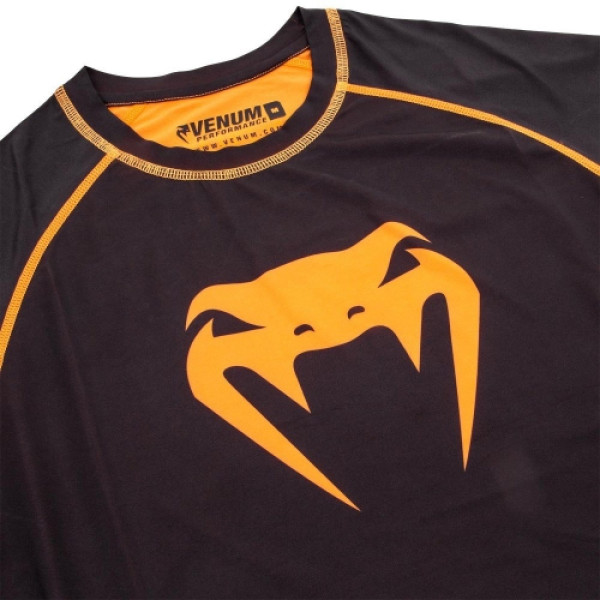 Компресійна футболка Venum Contender 3.0 Compression T-shirt Short Sleeves Black/Orange