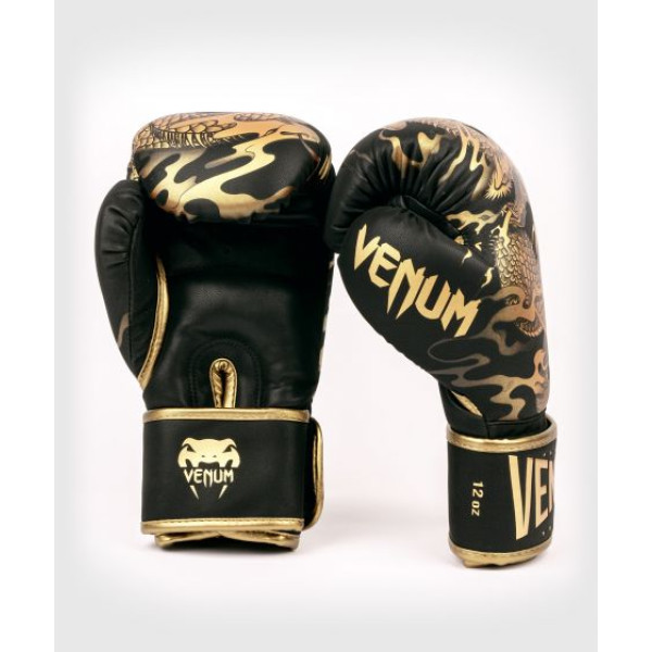 Боксерські рукавиці Venum Dragon's Flight Boxing Gloves Black Bronze