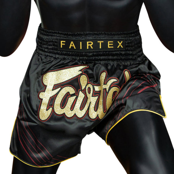 Тайські шорти Fairtex BS1925 Mr. X Black Red