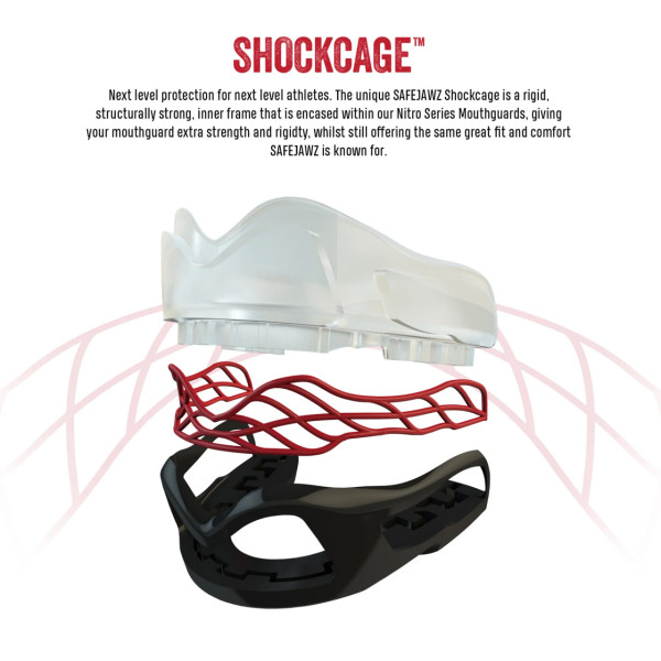 Капа SafeJawz Nitro Series Black and Red Adult