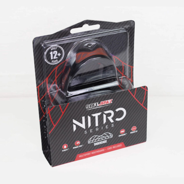 Капа SafeJawz Nitro Series Black and Red Adult