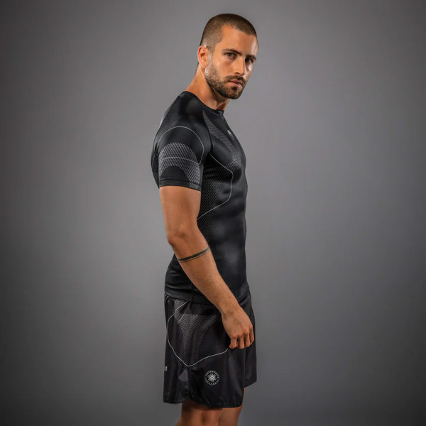 Рашгард Venum Nexus Short Sleeve Rashguard Black Silver