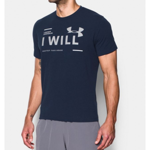 Футболка Under Armour I Will T-Shirt Charged Cotton Navy