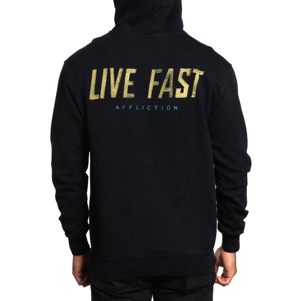 Худі Affliction Whiskey Smash Hood A24547 Black Lava Wash