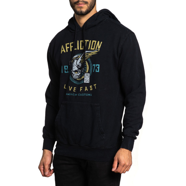 Худі Affliction Whiskey Smash Hood A24547 Black Lava Wash
