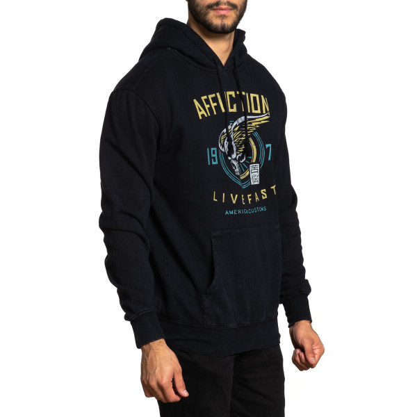 Худі Affliction Whiskey Smash Hood A24547 Black Lava Wash