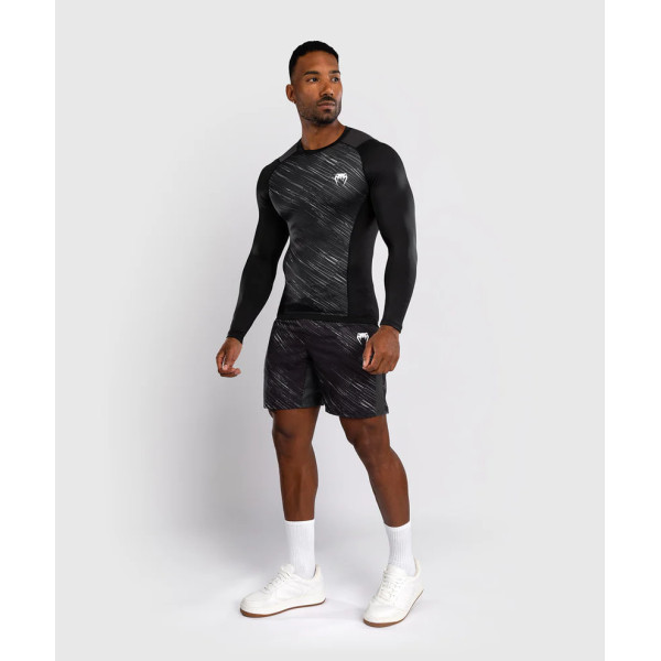 Рашгард Venum Rapid Long Sleeve Rashguard - Black/Storm Grey