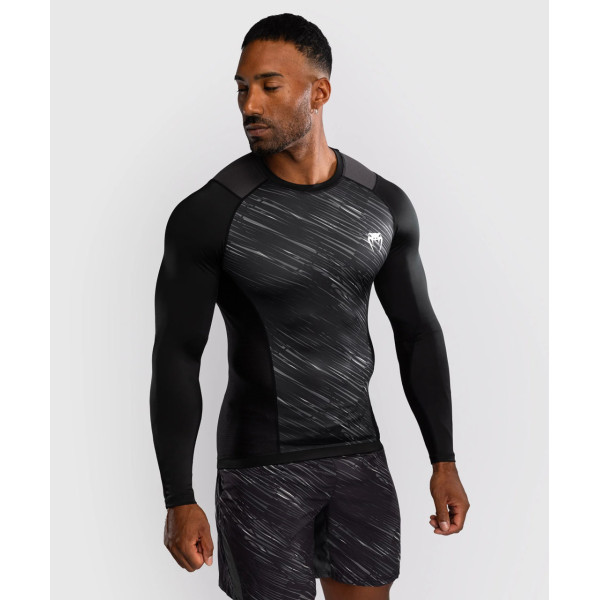 Рашгард Venum Rapid Long Sleeve Rashguard - Black/Storm Grey