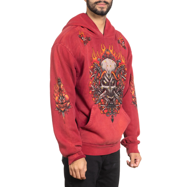 Худі Affliction Toxic Tavern Po Hood Vtg. Red Potassium Spray