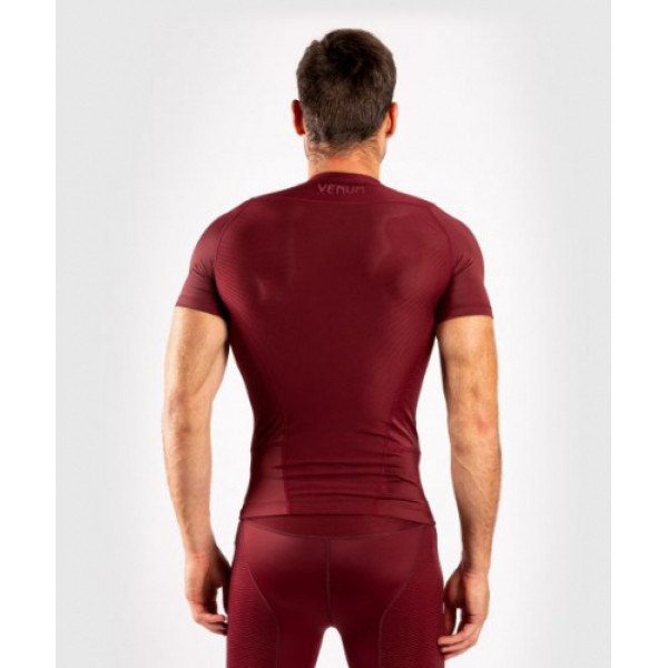 Рашгард з коротким рукавом Venum G-Fit Rashguard Short Sleeves Burgundy