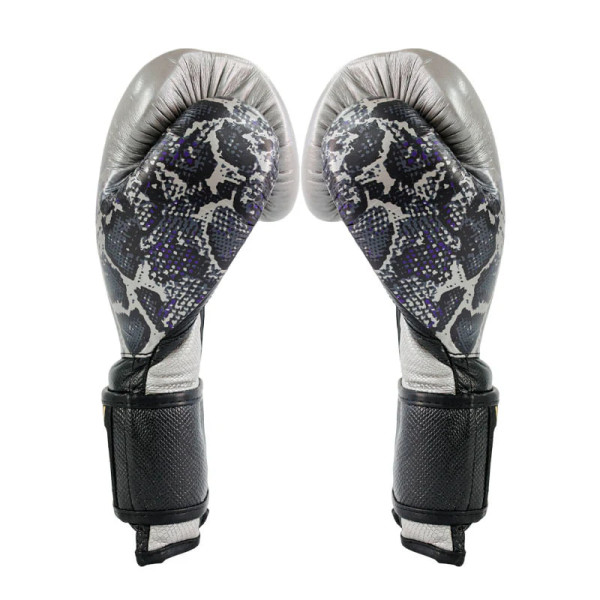 Боксерські рукавиці Cleto Reyes Leather Contact Closure Gloves Steel Snake