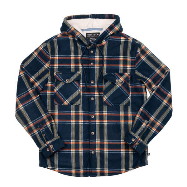 Сорочка Howitzer Allegiance Hooded Flannel Navy Orange