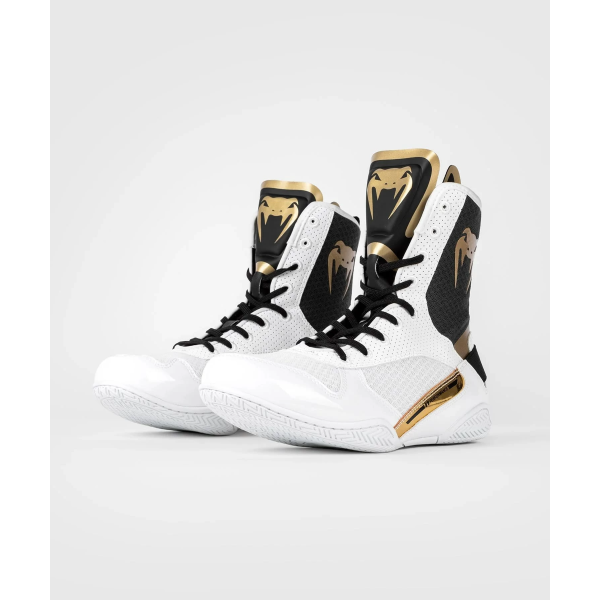 Боксерки Venum Elite Boxing Shoes White Black Gold