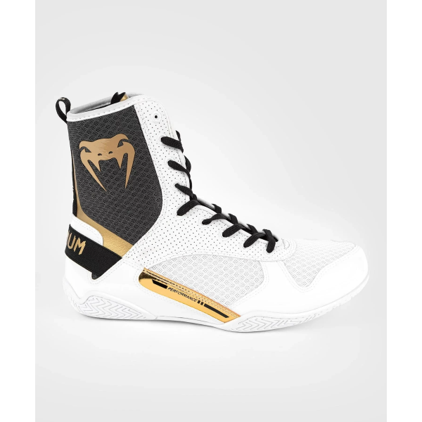 Боксерки Venum Elite Boxing Shoes White Black Gold