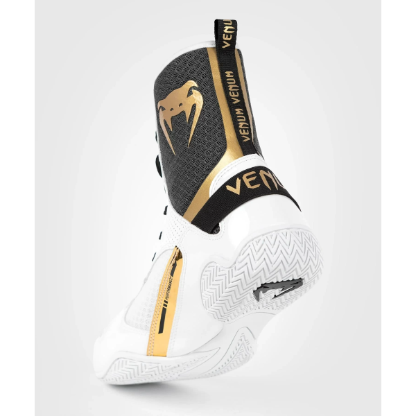 Боксерки Venum Elite Boxing Shoes White Black Gold