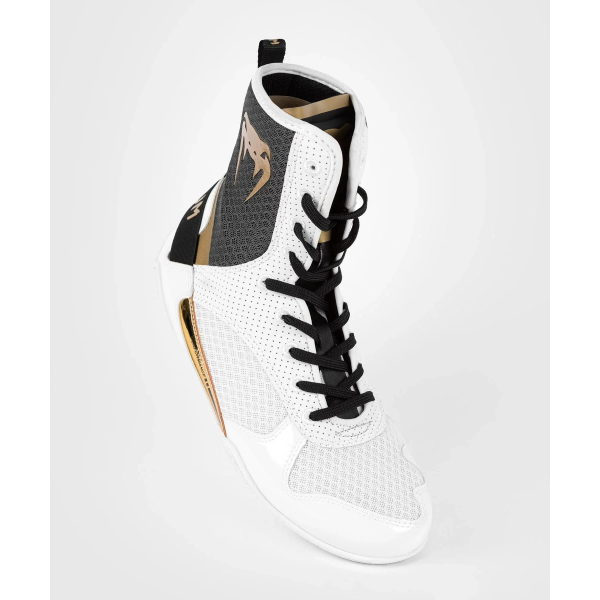 Боксерки Venum Elite Boxing Shoes White Black Gold