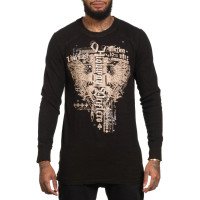 Лонгслів Affliction Highway Drifters LS Rev. Thermal Black Tobacco Brown