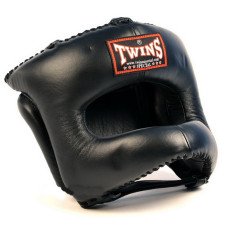 Боксерський шолом з металевим каркасом Twins Cage Head Gear- Premium Leather w/ Nose and Cheek Guard HGL9