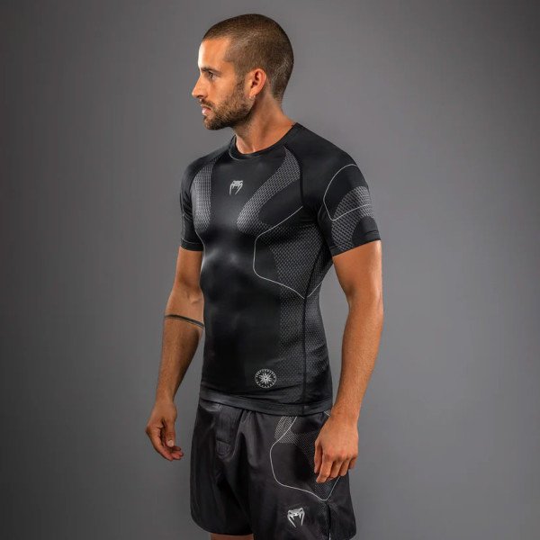 Рашгард Venum Nexus Short Sleeve Rashguard Black Silver