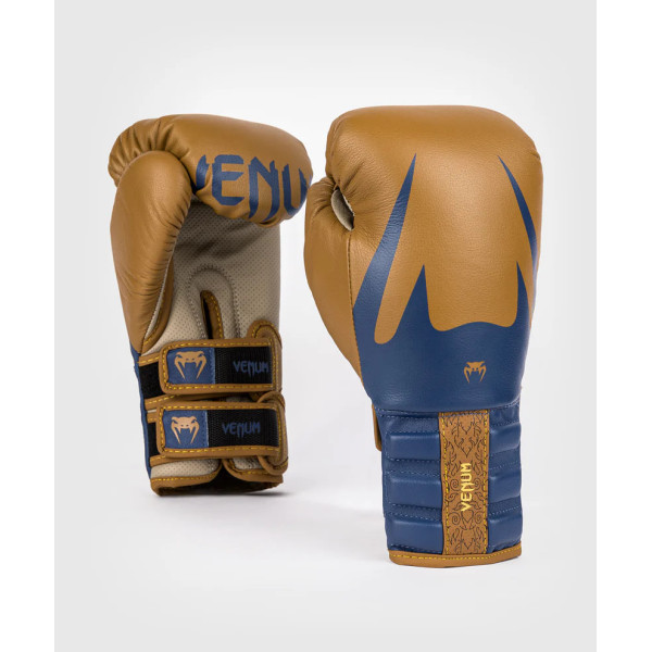 Боксреські рукавиці Venum Reverso Boxing Gloves - Camel / Royal Blue