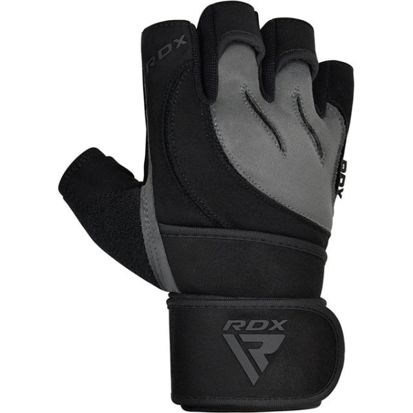 Рукавички для спортзалу RDX L4 Open Finger Weightlifting Gym Gloves Grey