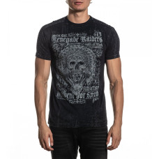 Футболка Affliction Renegade Raiders SS Tee Black Lava Wash