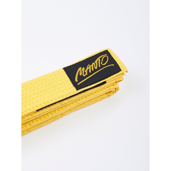 Дитячий пояс для кімоно MANTO Kids Belt BJJ Tag Yellow