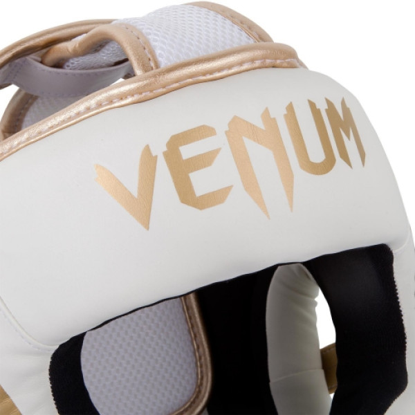 Шлем Venum Elite Headgear White Gold