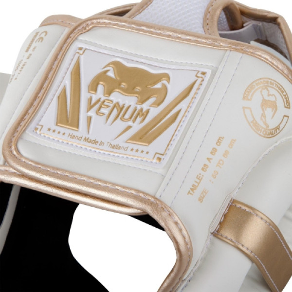 Шлем Venum Elite Headgear White Gold