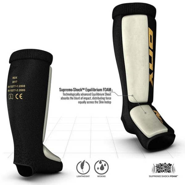 Захист гомілки RDX Hosieri Shin Instep Guard Black Gold