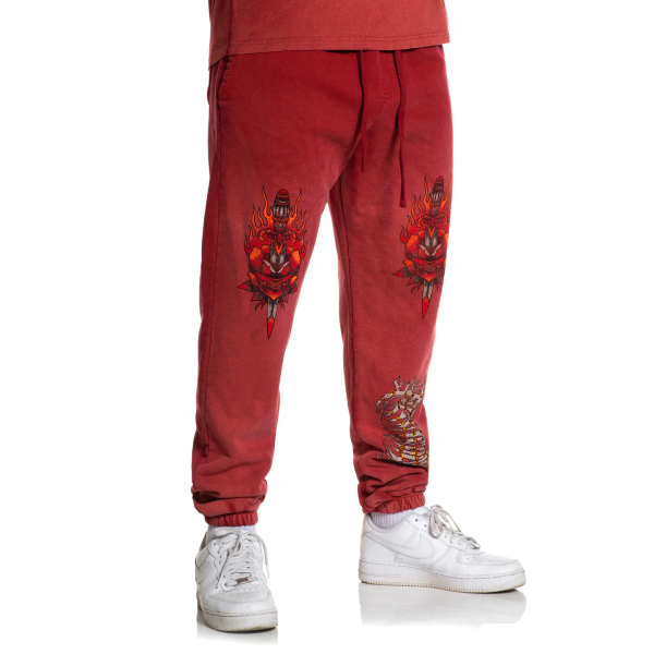 Штани Affliction Toxic Tavern Sweatpant Vtg. Red Potassium Spray