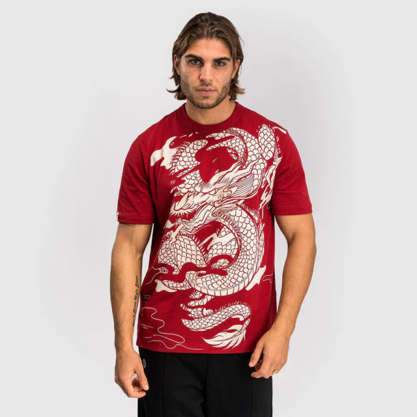 Футболка Venum Dragon’s Flight Men’s T-Shirt Cherry Red Cream White