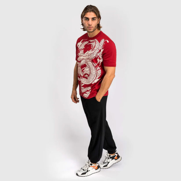 Футболка Venum Dragon’s Flight Men’s T-Shirt Cherry Red Cream White