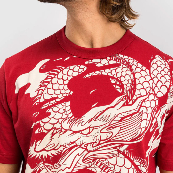 Футболка Venum Dragon’s Flight Men’s T-Shirt Cherry Red Cream White