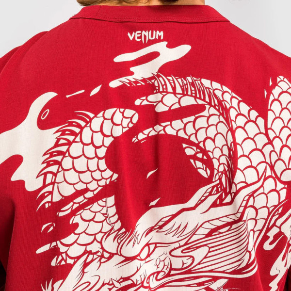 Футболка Venum Dragon’s Flight Men’s T-Shirt Cherry Red Cream White