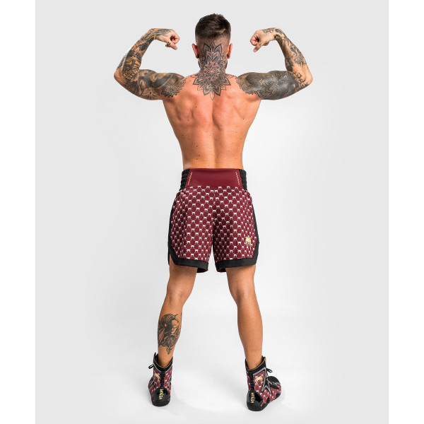 Боксерські шорти Venum Monogram Boxing Short Black Burgundy