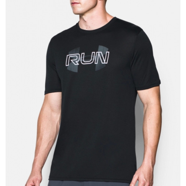 Футболка Under Armour Run Overlap T-Shirt Black