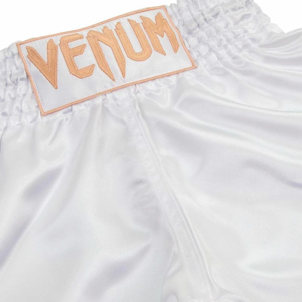 Шорти для тайського боксу Venum Muay Thai Shorts Classic White Gold