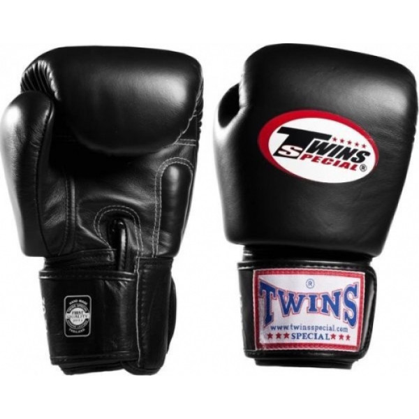 Боксерські рукавиці Twins Boxing Gloves Premium Leather BGVL3 Black
