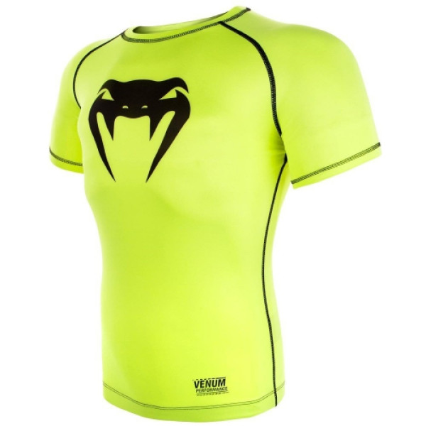 Компресійна футболка Venum Contender 3.0 Compression T-shirt Short Sleeves Yellow/Black