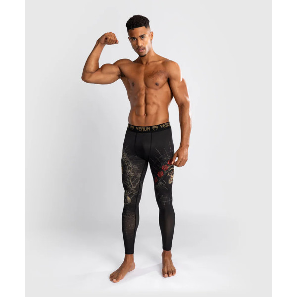Легінси чоловічі Venum Santa Muerte 5.0 Men’s Spats Deep Black Gold