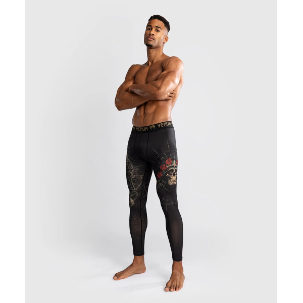 Легінси чоловічі Venum Santa Muerte 5.0 Men’s Spats Deep Black Gold