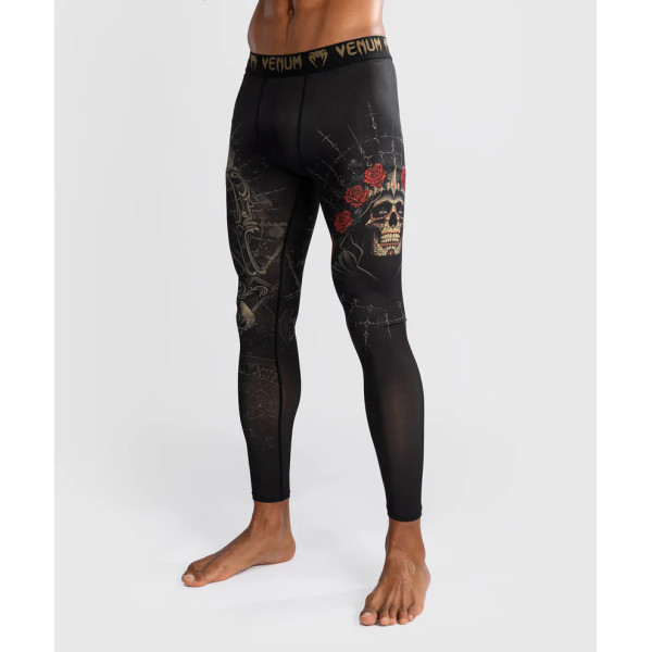 Легінси чоловічі Venum Santa Muerte 5.0 Men’s Spats Deep Black Gold