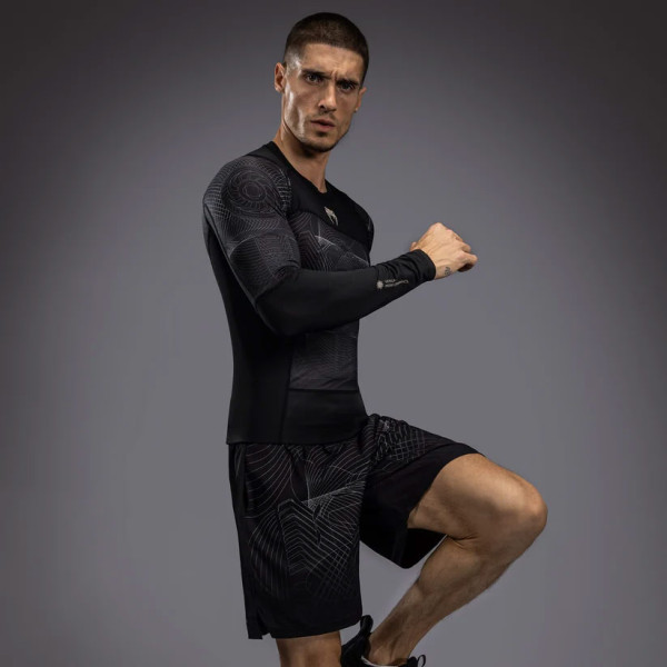 Рашгард Venum G-Fit Air Men's Long Sleeve Rashguard Deep Black Desert Sand