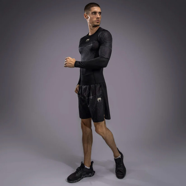 Рашгард Venum G-Fit Air Men's Long Sleeve Rashguard Deep Black Desert Sand