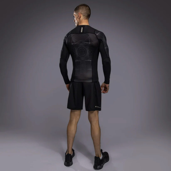 Рашгард Venum G-Fit Air Men's Long Sleeve Rashguard Deep Black Desert Sand