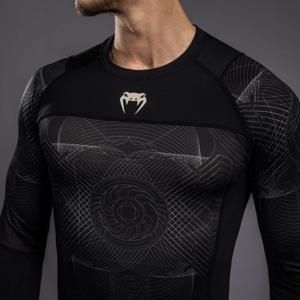 Рашгард Venum G-Fit Air Men's Long Sleeve Rashguard Deep Black Desert Sand