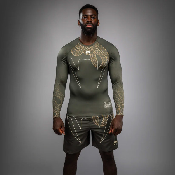 Рашгард Venum Serpenti Long Sleeve Rashguard Khaki Bronze Ivory